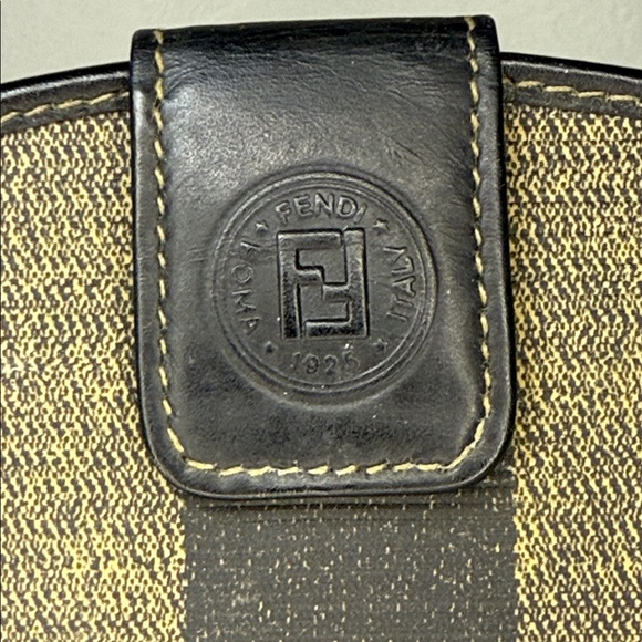 Fendi Pequin Stripe Small Dome Wallet Vintage - Picture 2 of 9